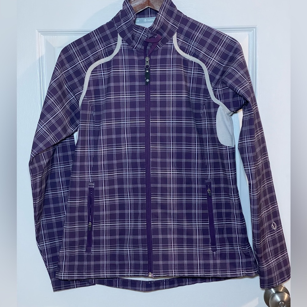 Sunice Purple Plaid Women's Jacket Size M